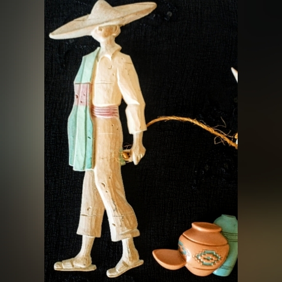 Vintage Iron Southwestern Wall Art - Folk Art, Mid Century, 3 Pieces - Picture 7 of 10